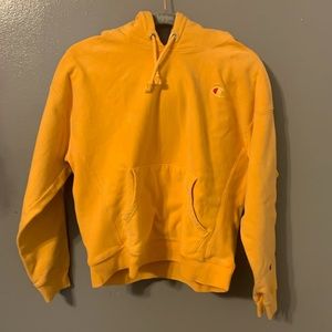 Large yellow champion hoodie